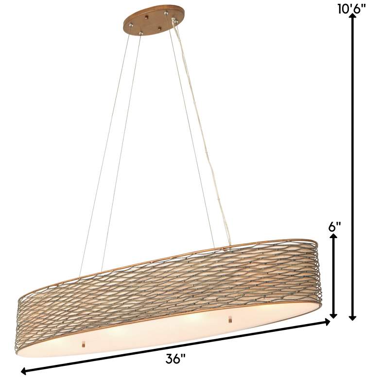 Image 6 Varaluz Flow 36" Hammered Ore Modern Kitchen Island Pendant Light more views