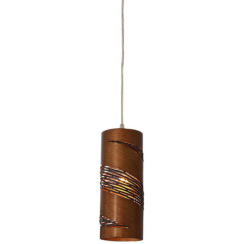 Image 2 Varaluz Flow 4" Wide Hammered Ore Mini Pendant Light