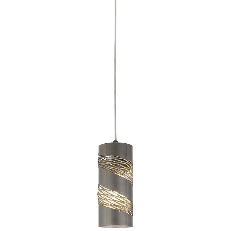 Image 1 Varaluz Flow 4" Wide Steel Cylinder Mini Pendant