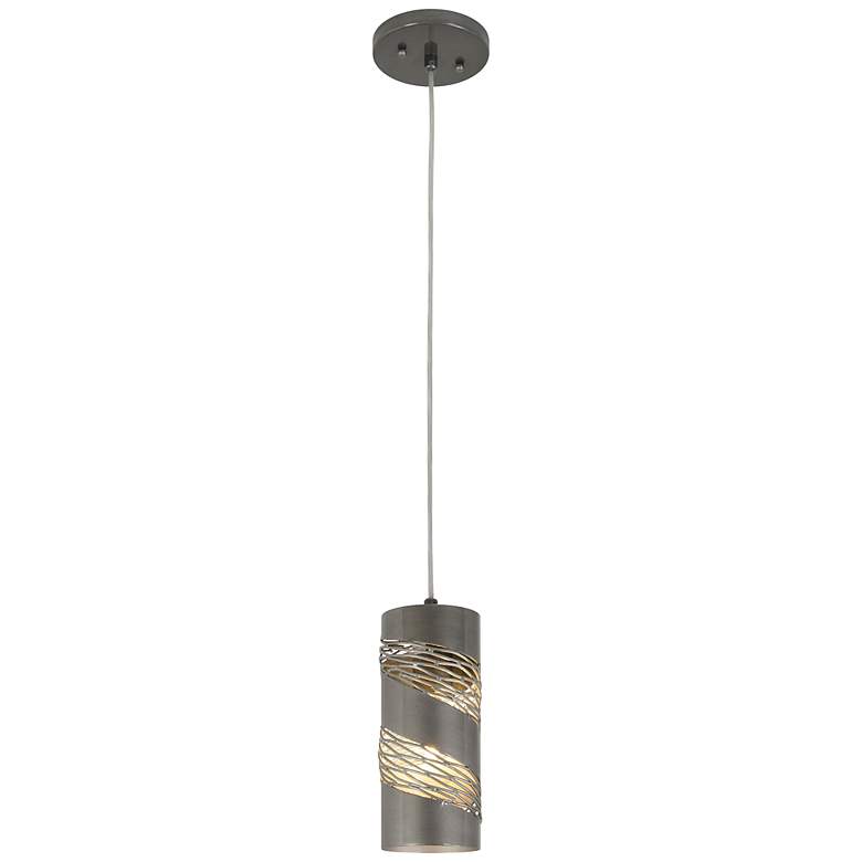 Image 4 Varaluz Flow 4" Wide Steel Cylinder Mini Pendant more views