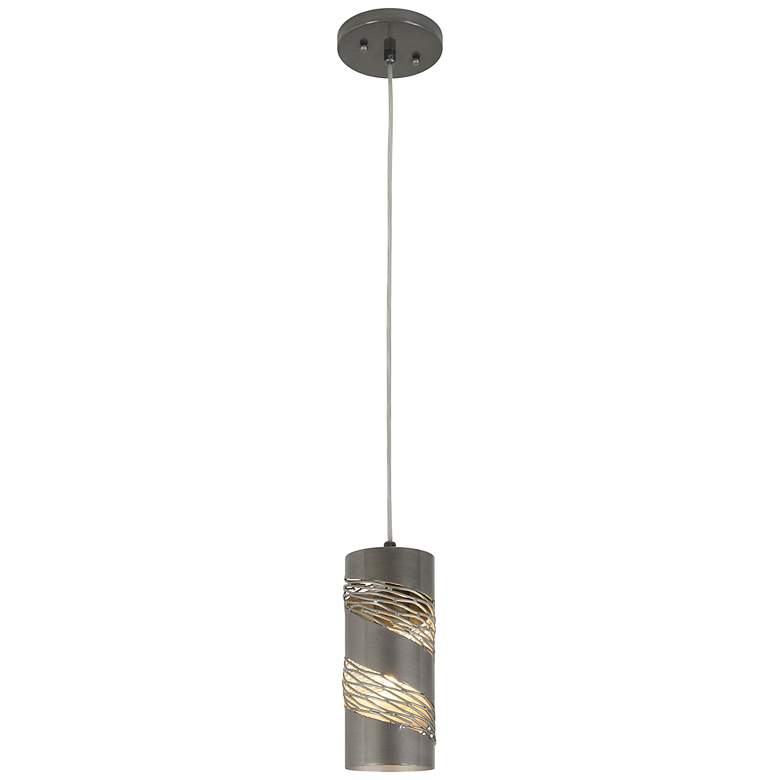 Image 4 Varaluz Flow 4 inch Wide Steel Cylinder Mini Pendant more views