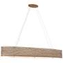 1_Varaluz Flow 48"W Hammered Ore 6-Light Oval Linear Pendant