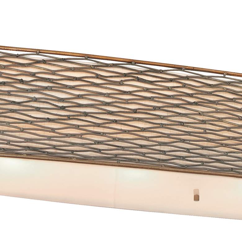 Image 3 Varaluz Flow 48"W Hammered Ore 6-Light Oval Linear Pendant more views