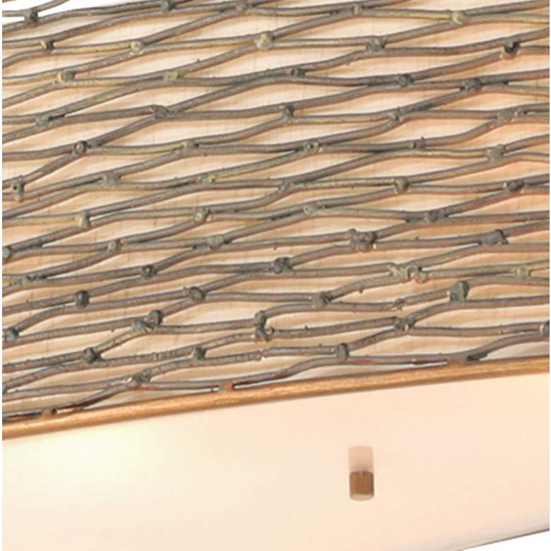 Image 4 Varaluz Flow 48"W Hammered Ore 6-Light Oval Linear Pendant more views