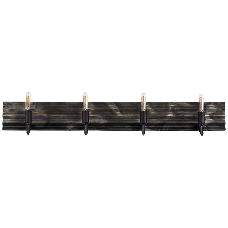 Image 1 Varaluz Flynne 34" Wide Ombre Galvanized 4-Light Bath Light