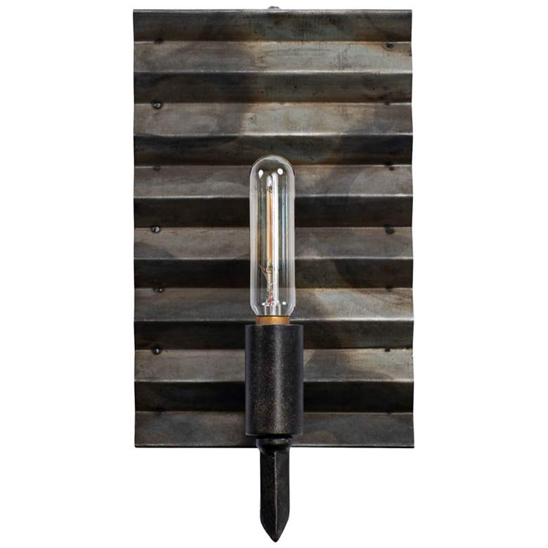 Varaluz Flynne 9 1/2&quot; High Ombre Galvanized Wall Sconce