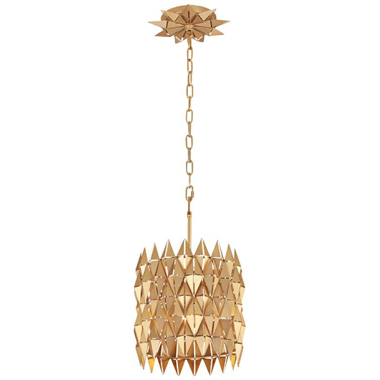Image 1 Varaluz Forever 12" Wide French Gold Mini Pendant Light