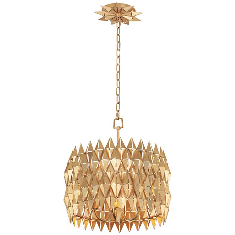 Image 1 Varaluz Forever 18 inch Wide French Gold Drum Pendant Light