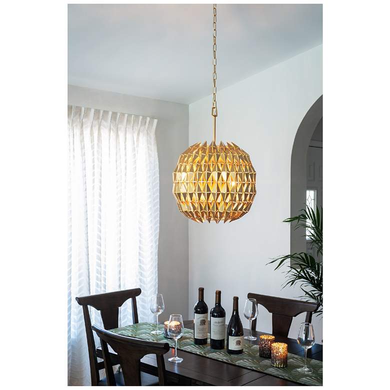 Image 6 Varaluz Forever 18" Wide French Gold Globe Pendant Light more views