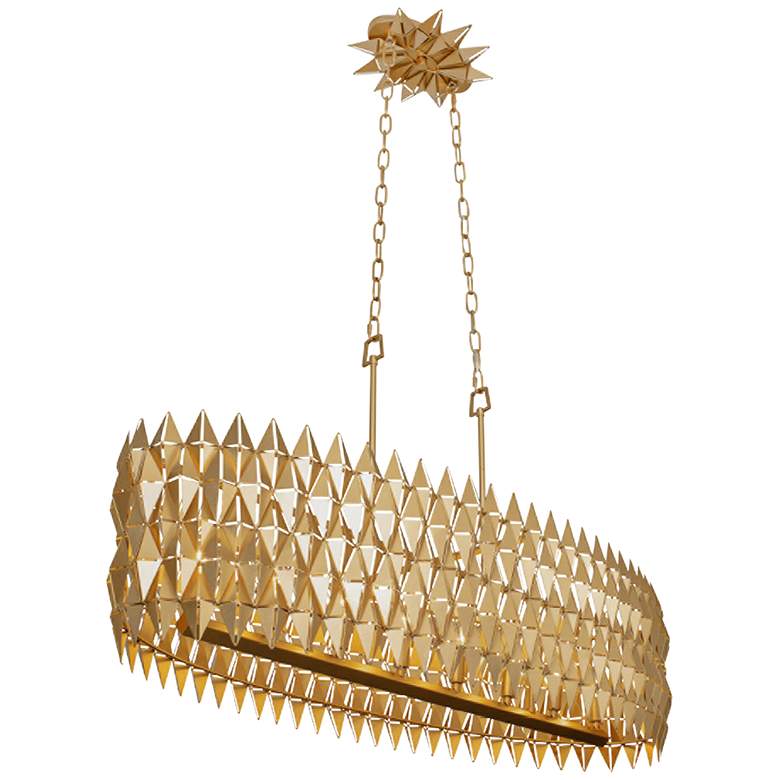 Image 1 Varaluz Forever 48" Wide French Gold Island Pendant Light