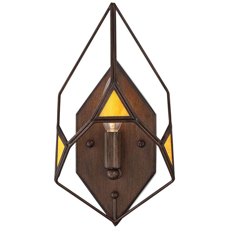 Image 1 Varaluz Gemma Stone 12 inch High Rustic Bronze Wall Sconce