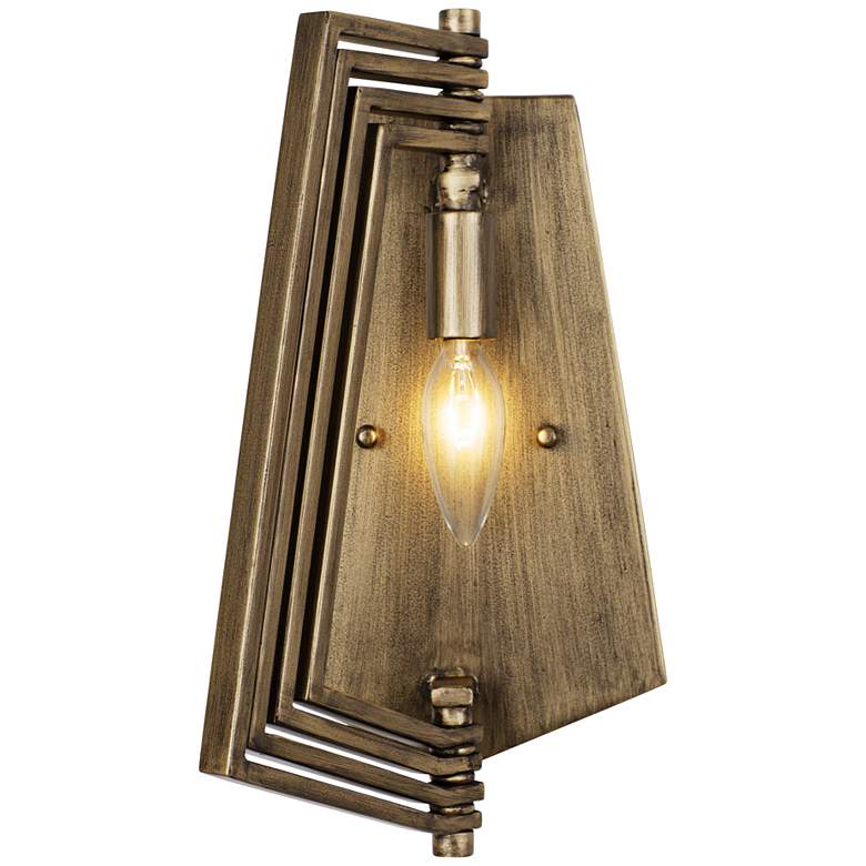 Image 1 Varaluz Gymnast 10" High Havana Gold Wall Sconce