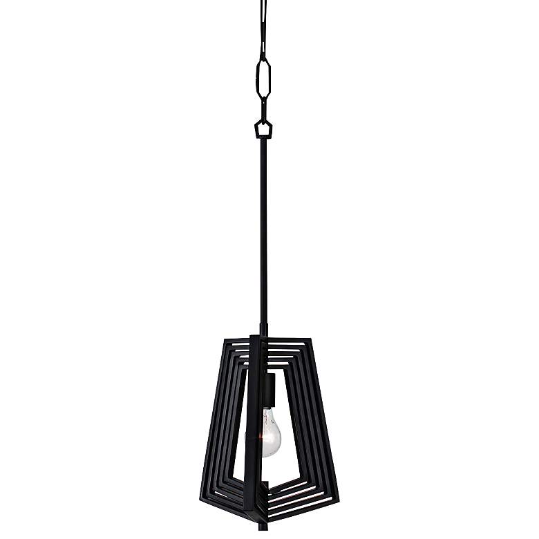Image 1 Varaluz Gymnast 10" Wide Black Mini Pendant