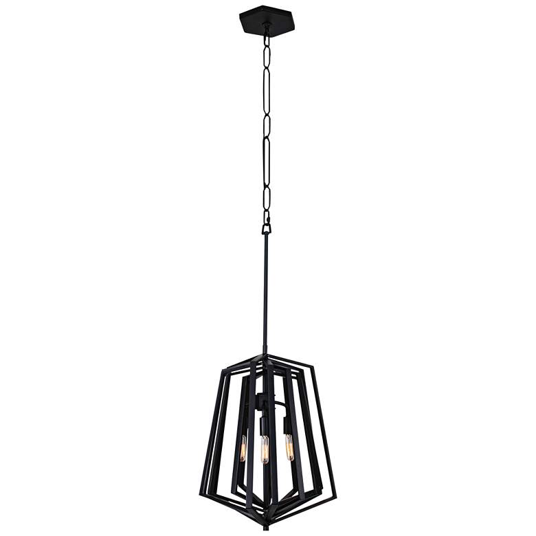 Image 1 Varaluz Gymnast 16" Wide Black 3-Light Foyer Pendant