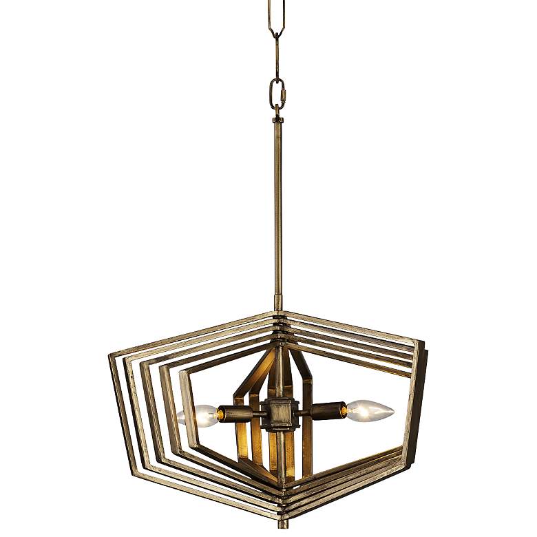 Image 1 Varaluz Gymnast 20" Wide Havana Gold 3-Light Pendant