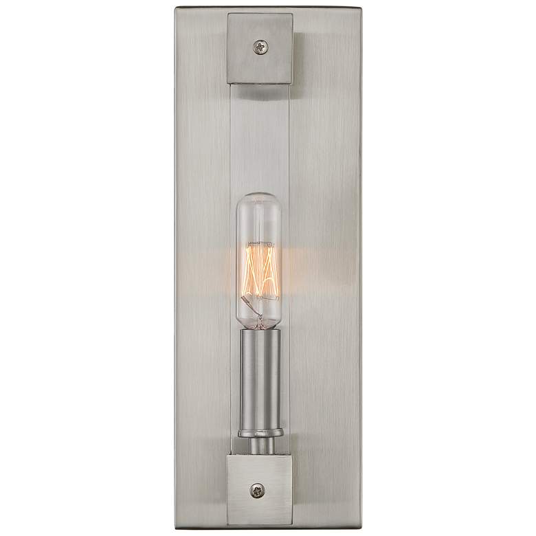 Image 1 Varaluz Halcyon 11 inch High Satin Nickel Wall Sconce