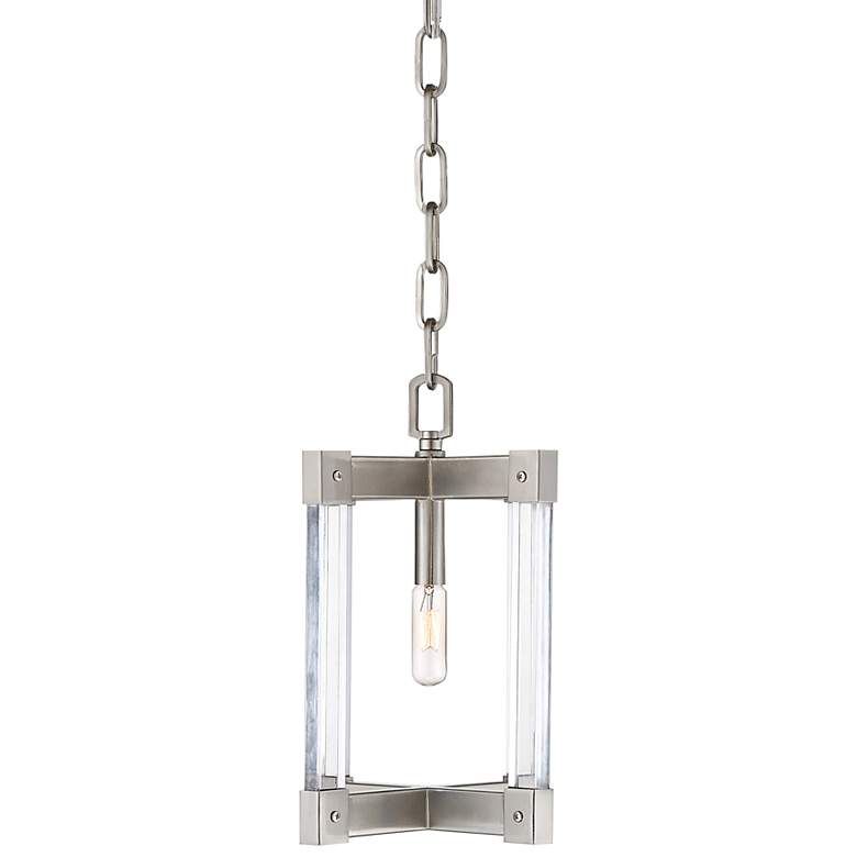 Image 1 Varaluz Halcyon 9 inch Wide Satin Nickel Mini Pendant