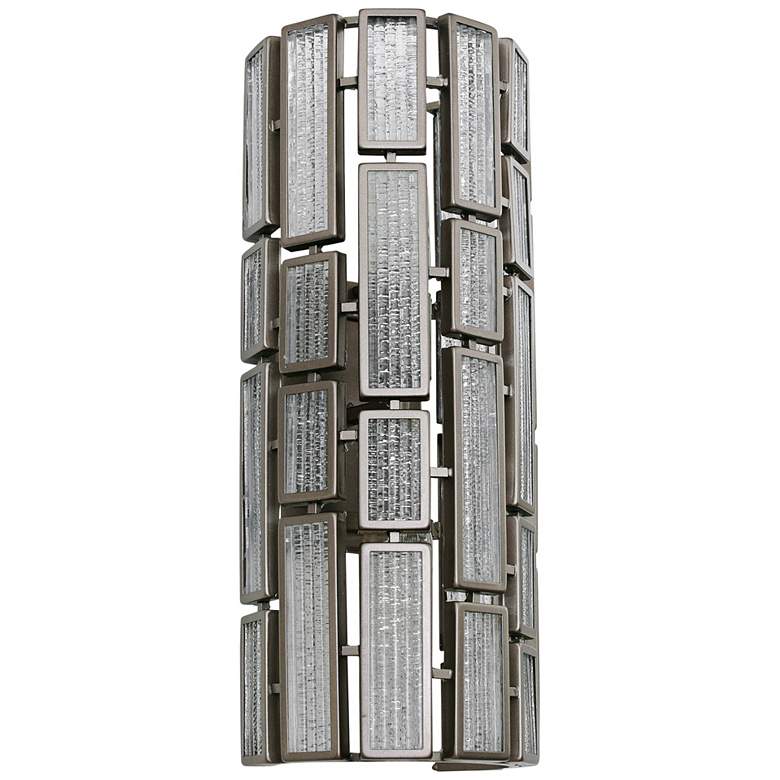 Image 1 Varaluz Harlowe 18 1/4" High Ice Glass and Bronze 2-Light Wall Sconce