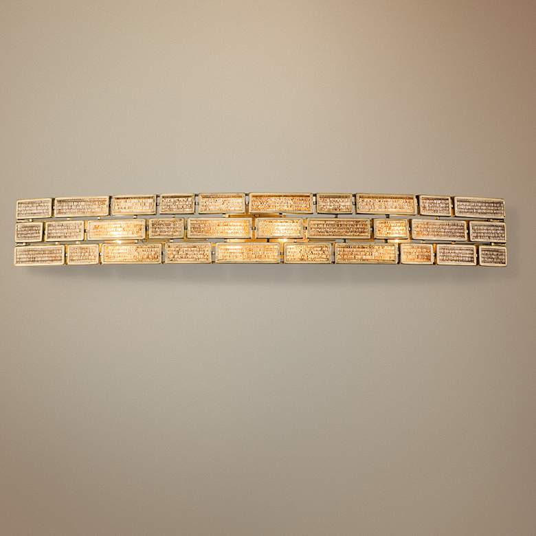 Image 1 Varaluz Harlowe 40" Wide Havana Gold Bath Light