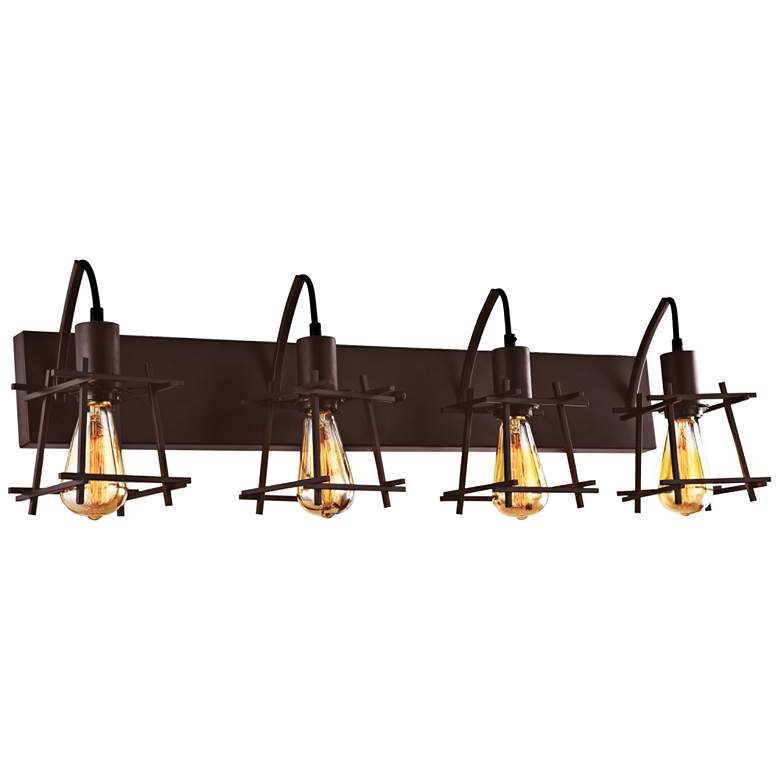 Image 1 Varaluz Hashtag 40 1/4" Wide New Bronze 4-Light Bath Light