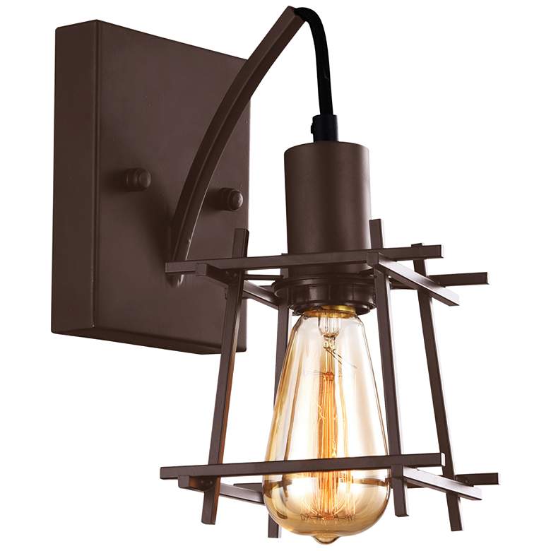 Image 1 Varaluz Hashtag 9 1/2" High New Bronze Wall Sconce