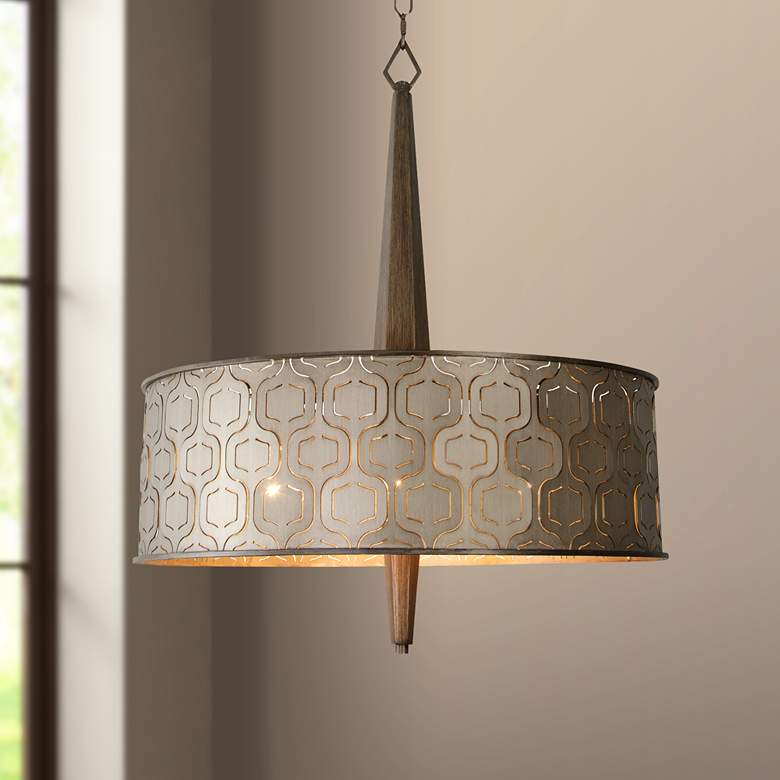 Image 1 Varaluz Iconic 24 1/2 inch Wide Champagne Mist Pendant Light