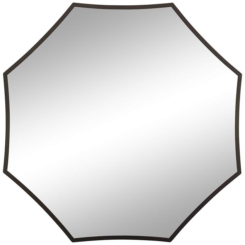 Image 1 Varaluz Jenner Black 27 1/2" Octagon Wall Mirror