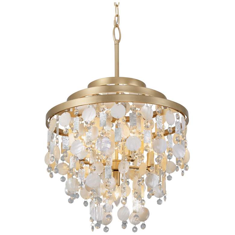 Image 1 Varaluz Kalani 20" Wide French Gold 5-Light Chandelier