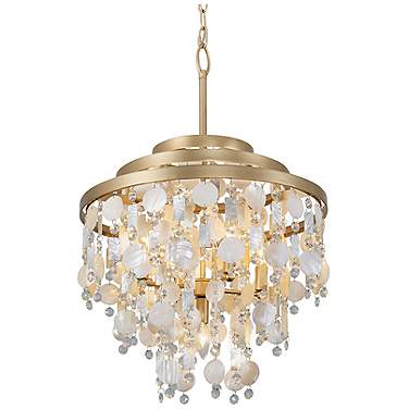 Varaluz Kalani 20" Wide French Gold 5-Light Chandelier