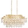1_Varaluz Kalani 42" Wide French Gold 9-Light Linear Pendant