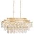 Varaluz Kalani 42" Wide French Gold 9-Light Linear Pendant