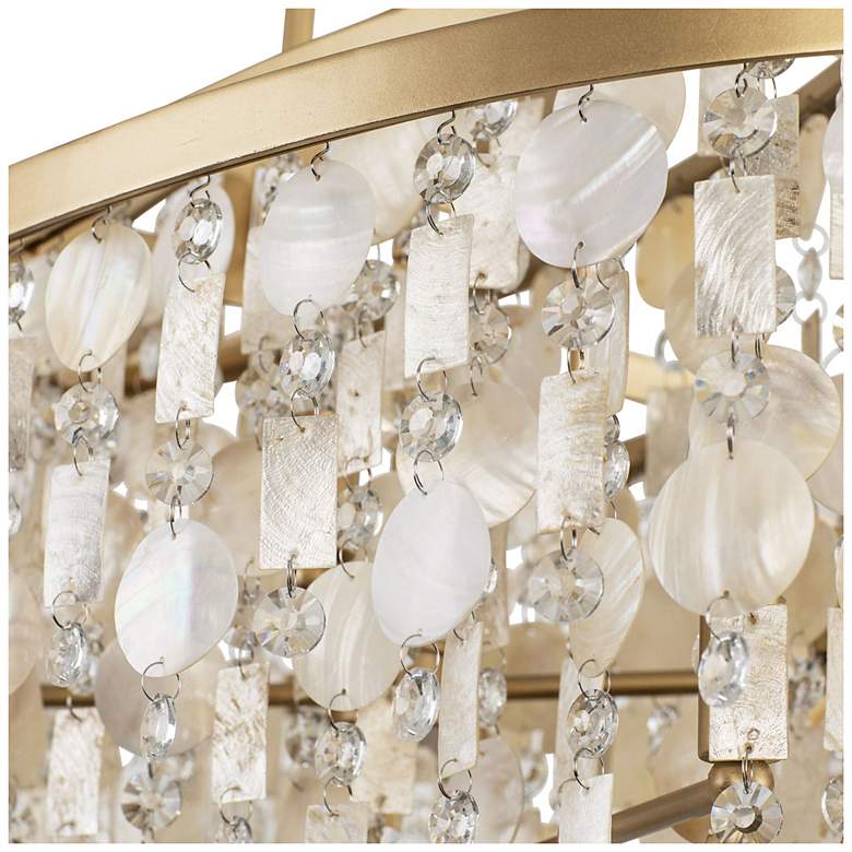 Image 2 Varaluz Kalani 42" Wide French Gold 9-Light Linear Pendant more views