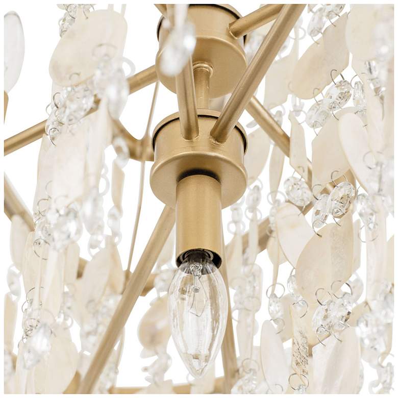 Image 3 Varaluz Kalani 42" Wide French Gold 9-Light Linear Pendant more views