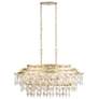4_Varaluz Kalani 42" Wide French Gold 9-Light Linear Pendant more views