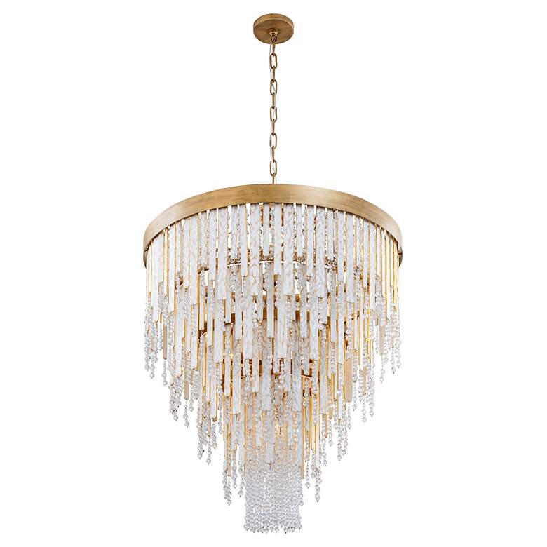 Image 3 Varaluz Lafayette 30" Wide Havana Gold Crystal Chandelier more views