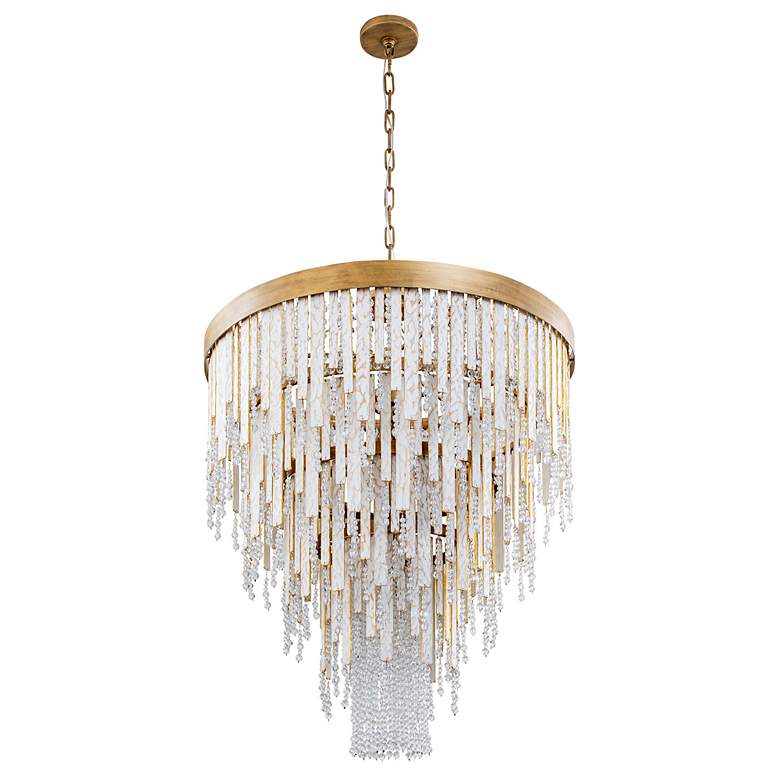 Image 4 Varaluz Lafayette 30" Wide Havana Gold Crystal Chandelier more views