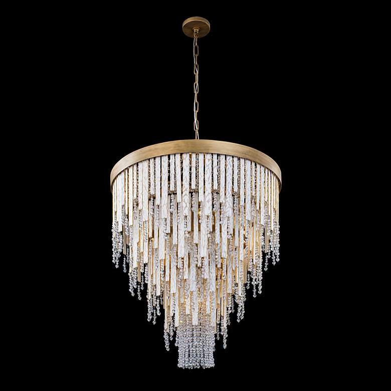 Image 7 Varaluz Lafayette 30" Wide Havana Gold Crystal Chandelier more views