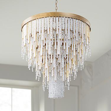 Varaluz Lafayette 30" Wide Havana Gold Crystal Chandelier