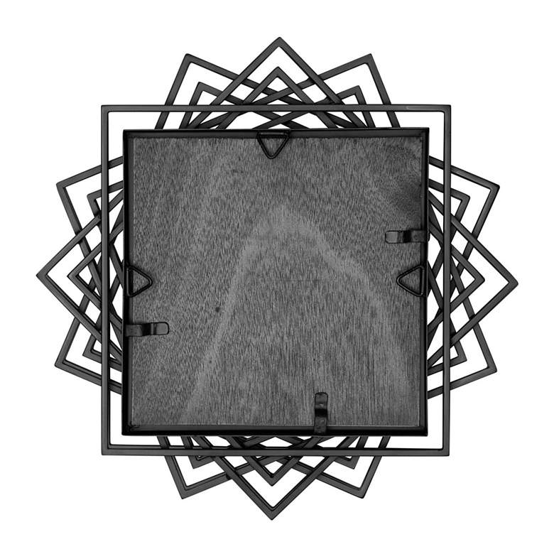 Image 3 Varaluz Lexicon Matte Black 16" Square Wall Mirror more views