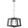 Varaluz Lofty 24" Wide Silverado and Gray 6-Light Pendant