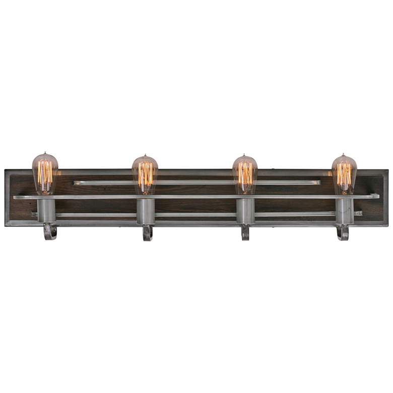 Image 3 Varaluz Lofty 34 inch Wide Steel and Wood Bath Light more views