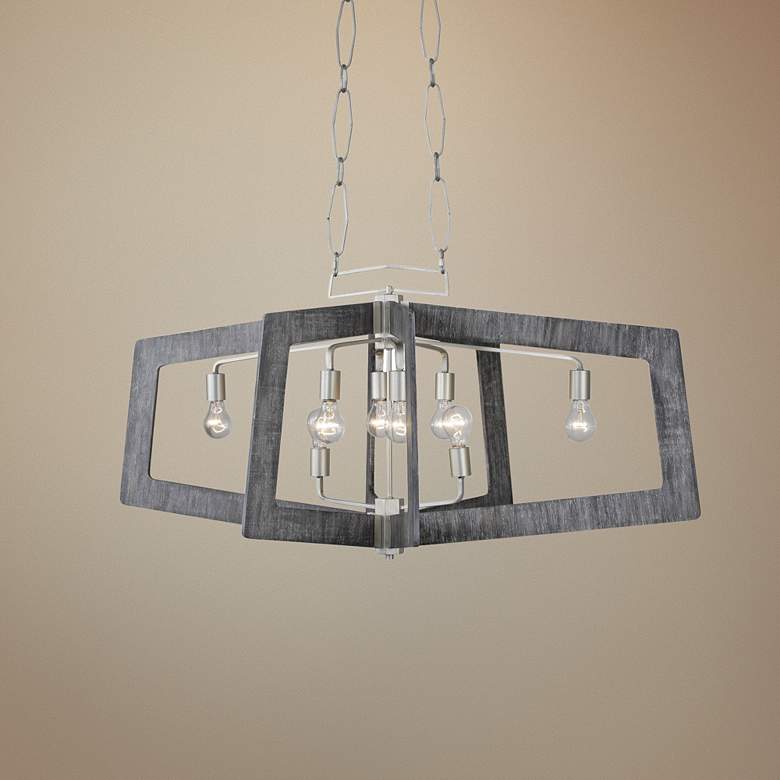 Image 1 Varaluz Lofty 48 inch Wide Gray Kitchen Island Light Pendant