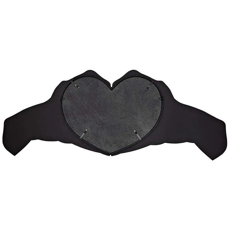 Image 5 Varaluz Loving Hands Matte Black 60" x 24" Wall Mirror more views