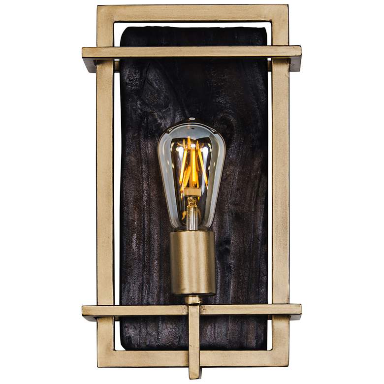 Image 1 Varaluz Madeira 13 1/4 inch High Rustic Gold Wall Sconce