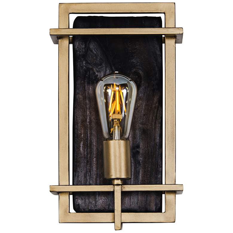 Image 1 Varaluz Madeira 13 1/4" High Rustic Gold Wall Sconce