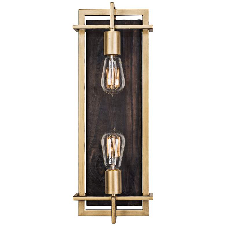 Image 1 Varaluz Madeira 20 inch High Rustic Gold 2-Light Wall Sconce