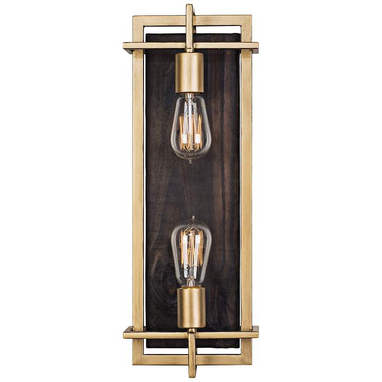 Image 1 Varaluz Madeira 20" High Rustic Gold 2-Light Wall Sconce