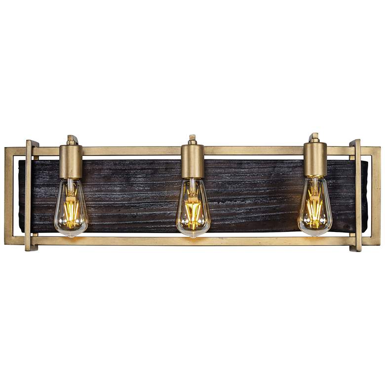 Image 1 Varaluz Madeira 25 3/4 inch Wide Rustic Gold 3-Light Bath Light