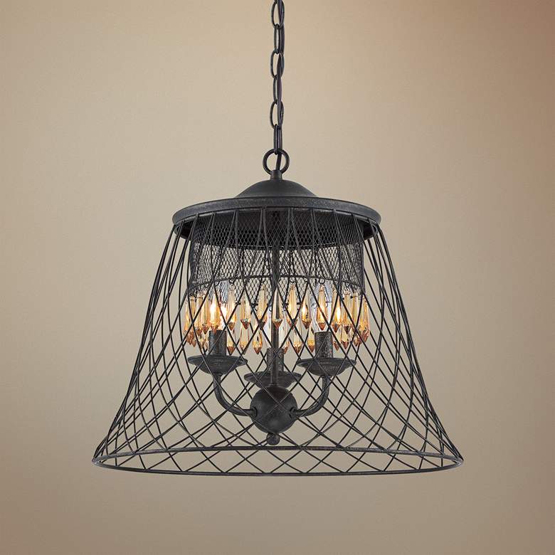 Image 1 Varaluz Madelyn 18 inch Wide Forged Iron Pendant Light