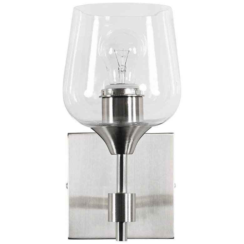 Image 1 Varaluz Margaux 10" High Satin Nickel Wall Sconce